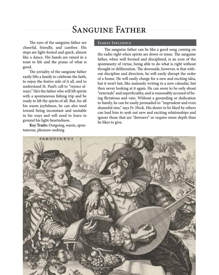 Preview of the Sanguine section of the Temperament Guide for Fathers