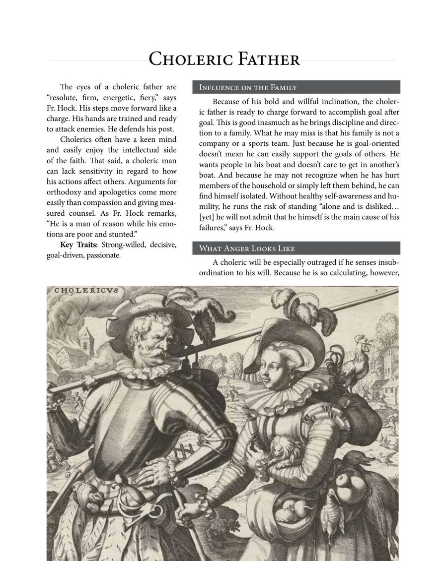 Preview of the Choleric section of the Temperament Guide for Fathers