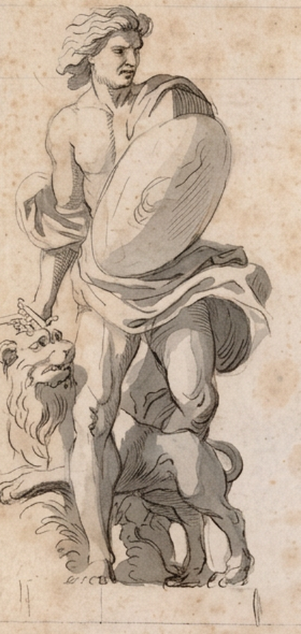 Classical drawing of Le Colérique. The choleric temperament