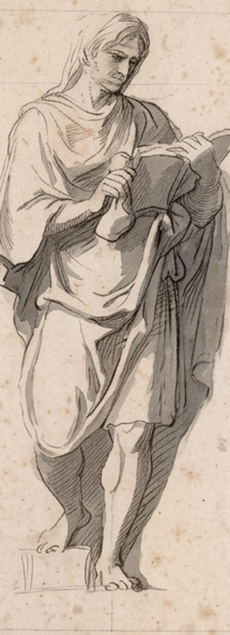 Classical drawing of Le Mélancolique. The melancholic temperament